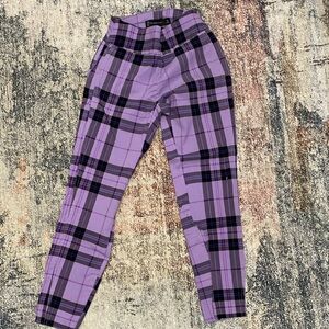 New York & Company Purple Plaid Pants